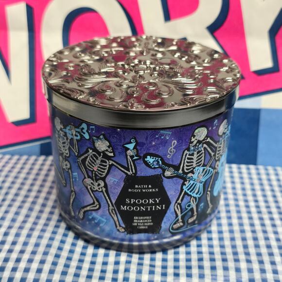 BBW Spooky Moontini Large 3 Wick Candle Home Fragrance Decor Halloween 2024 - Picture 1 of 3